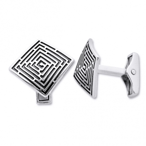 Butoni camasa din argint 925 cu labirint [0]